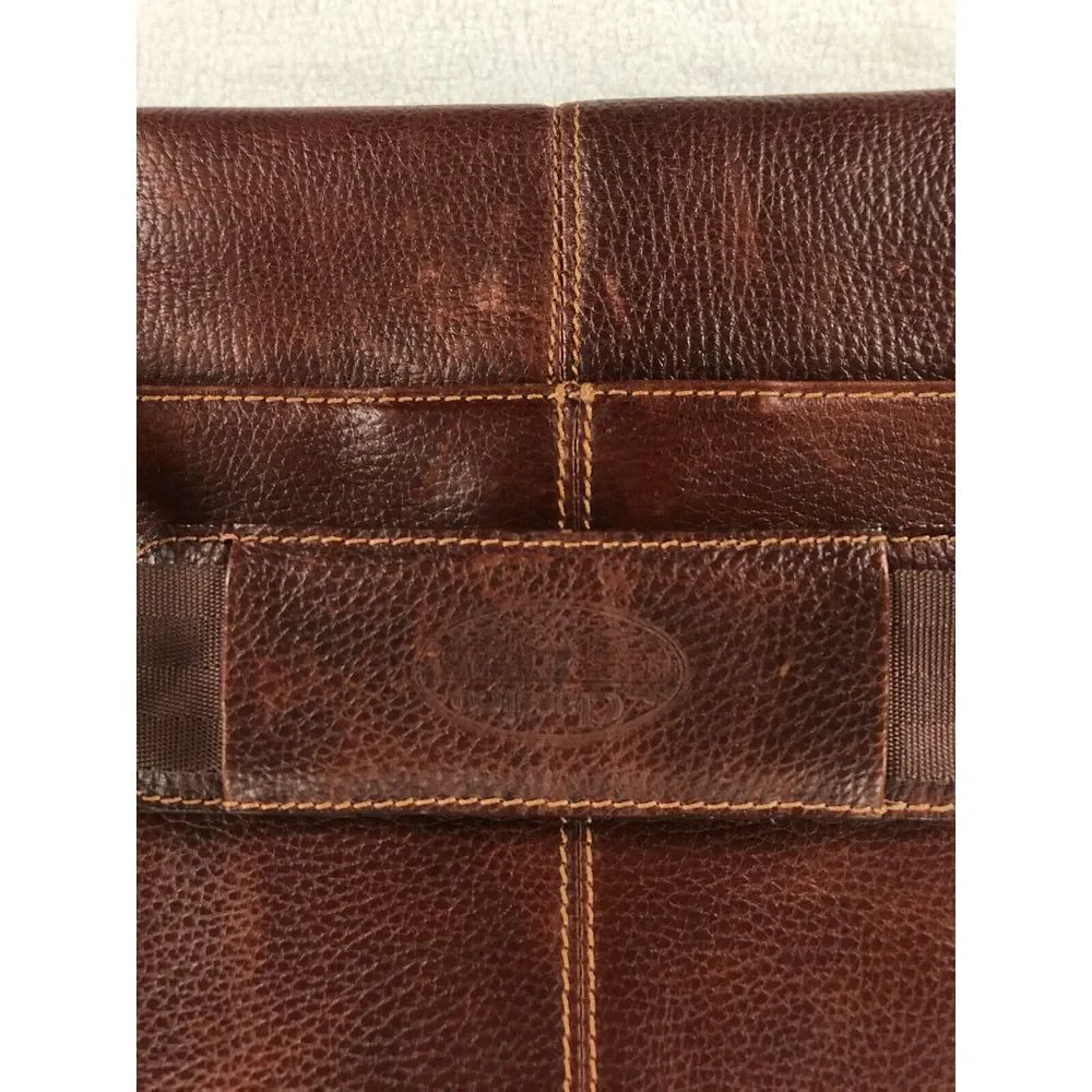 Leather Messenger Bag Executive Classico Shoulder Strap Brown Multi‎ Pocket